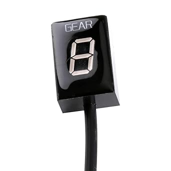 GZYF Yamaha Exclusive Motorcycle Gear Indicator Shift Position ECU 6 Speed LED Digital Waterproof Compatible Models Yamaha R1 R6 Fz6 Fzs600 Red 1 Piece with Logo