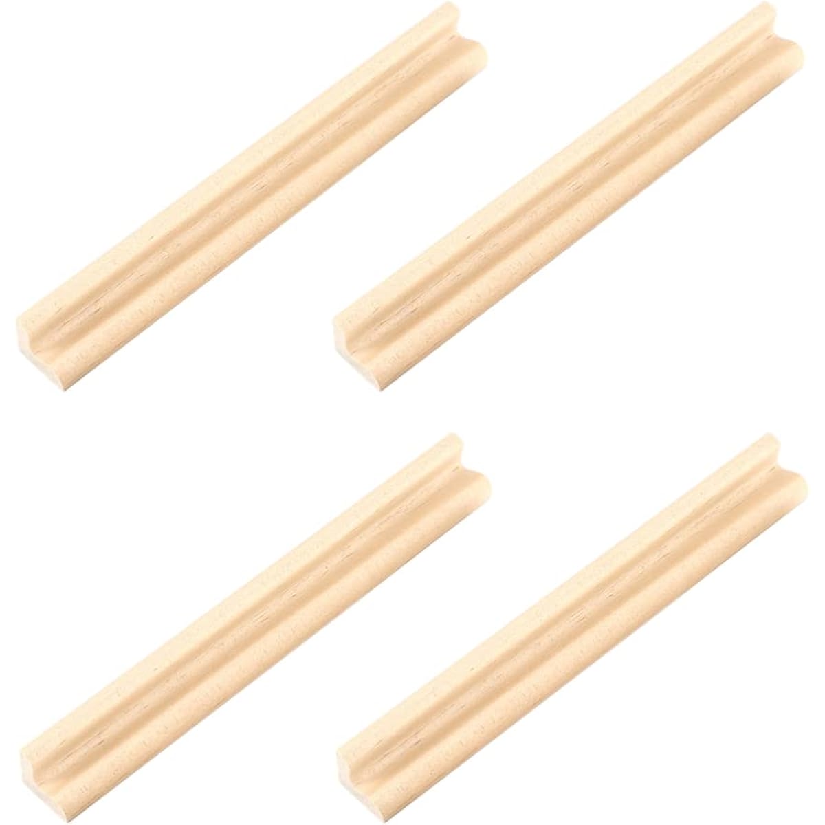 jojofuny Decorative Tray Desktop Stand 4Pcs Wooden Domino Tray Domino Tile Rack Domino Holder Game Tile Holder (Dominoes Not Included) Decorative Tray Desktop Stand