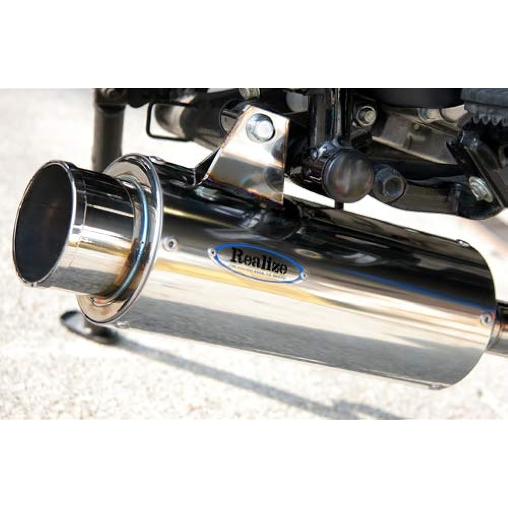 Realize Honda FTR223 (BA-MC34/JBK-MC34) Compatible with 2000-2007 models Bike muffler 100φ shell muffler SUS stainless steel 3 bends (Type3) Muffler 802-001-02