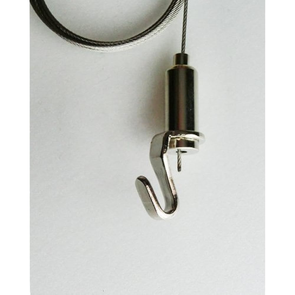 Fukui Metal Crafts Power Mini Wire Flexible Diameter 1.0mm x 100cm 10 Pieces Picture Rail Hanging Hook Poster/Frame/Painting/Wall Hanging Display 1803-10