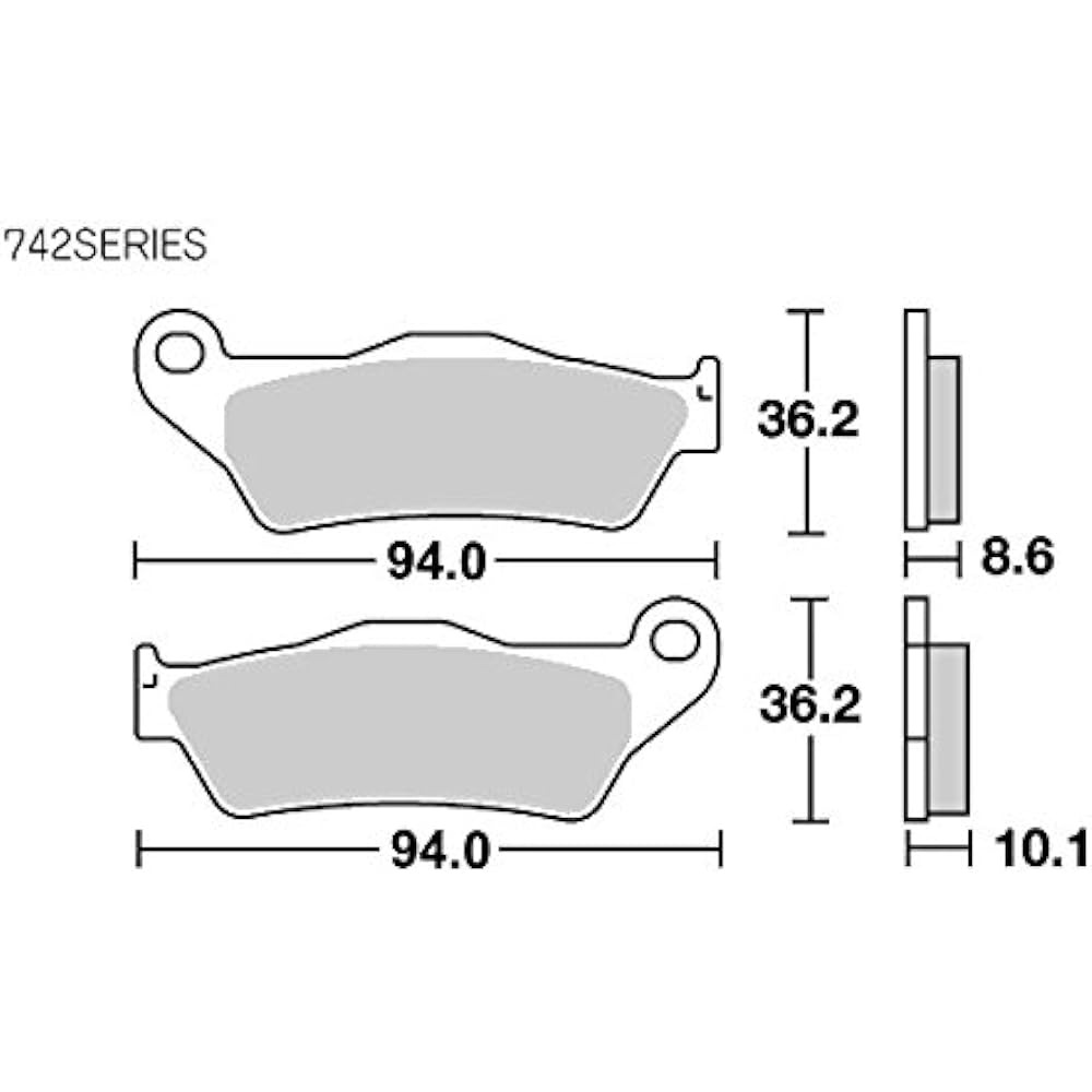 KITACO SBS Brake Pad 742LS Sinter Metal BMW R850R R1100R R1150R K1200R K1300R etc. 777-0742030 [LS ]