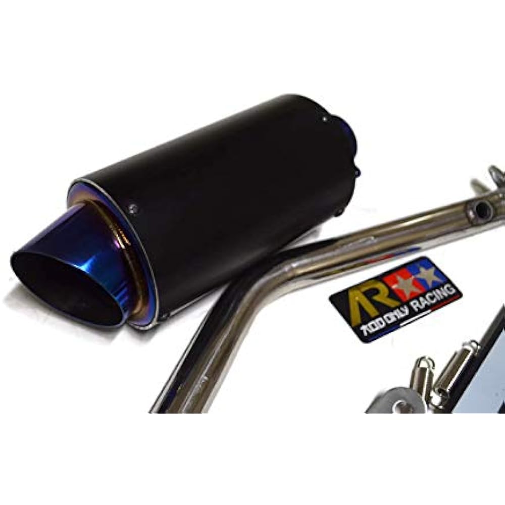 Aodonly Racing Low Mount Exhaust Stainless Steel Blue Titanium Color for Kawasaki Z125 Z125 Pro All Models
