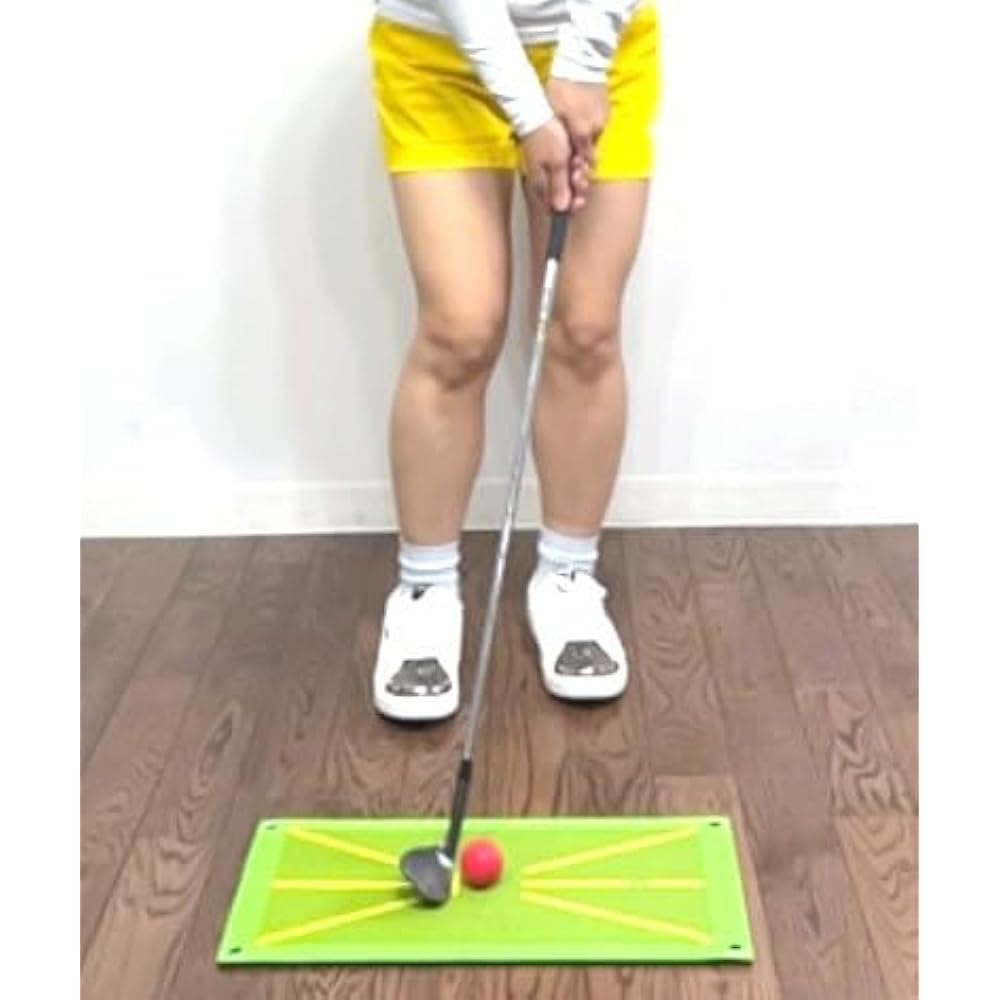 Golf practice equipment, practice mat Ⅱ, golf mat, solid contact, swing correction, duffling, missed shots, turf marks, obvious at a glance, hand first training mat