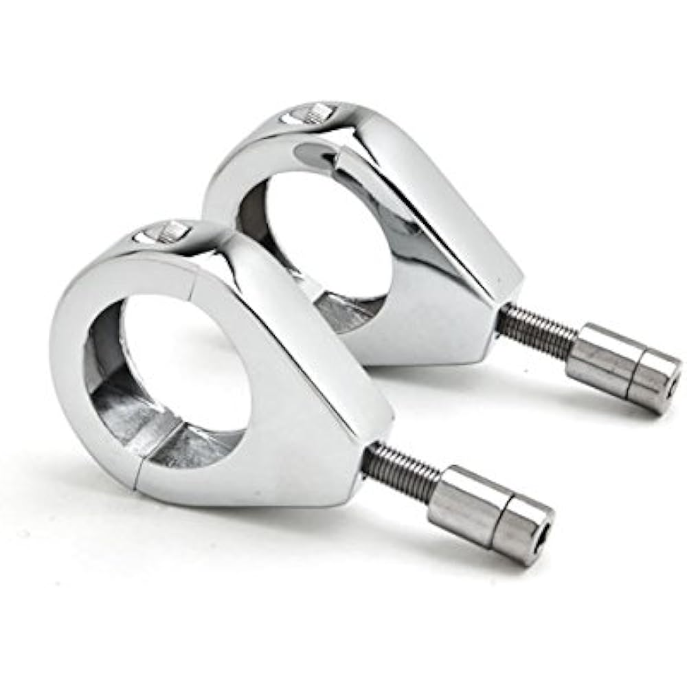 Krator Chrome Turn Signal Relocation Fork Clamp Kit 39mm for Harley-Davidson XL 883 Hugger Sportster