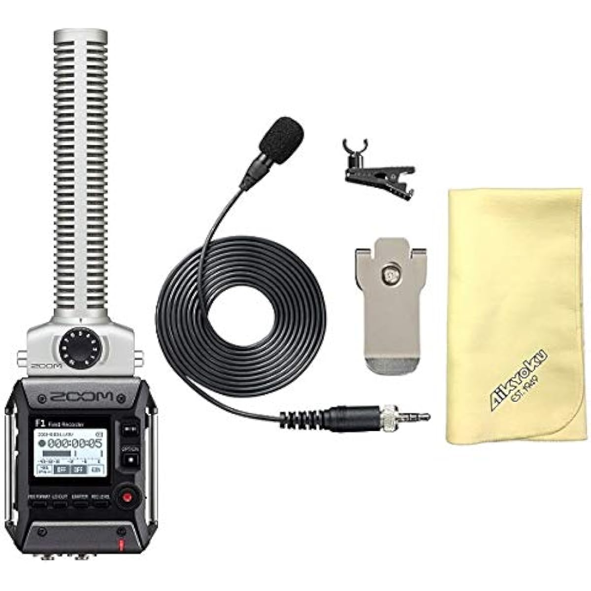 [Includes Aikyoku cloth] [Includes lavalier microphone accessory pack/APF-1] ZOOM F1-SP Lightweight and compact field recorder + ultra-directional shotgun microphone
