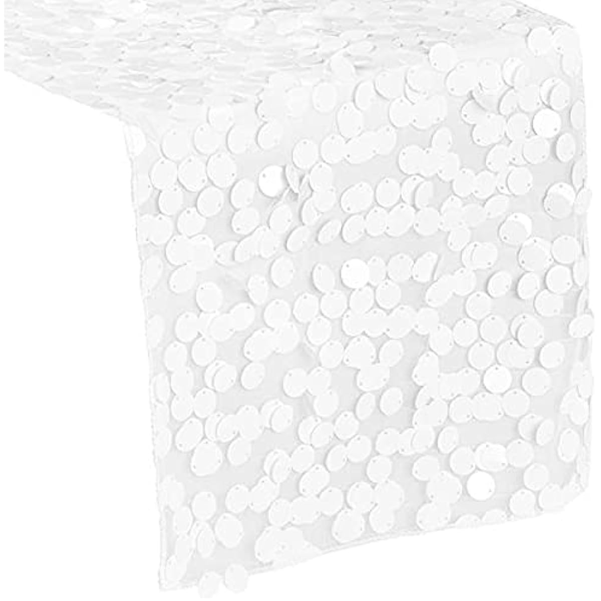 Payette Sequin Table Runner - 13" x 108" | White | 1 Piece