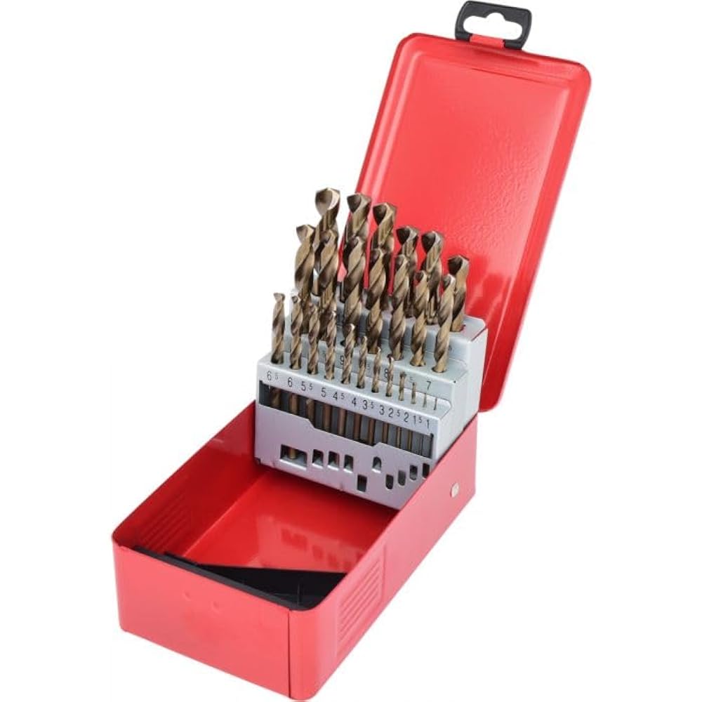 KS TOOLS HSS-G Co 5 Twist drill set in metal case 25 pcs 1-13mm 330.3613