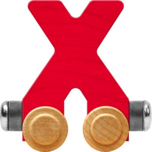 NameTrain Bright Letter Car X - Made in USA Red 10024R