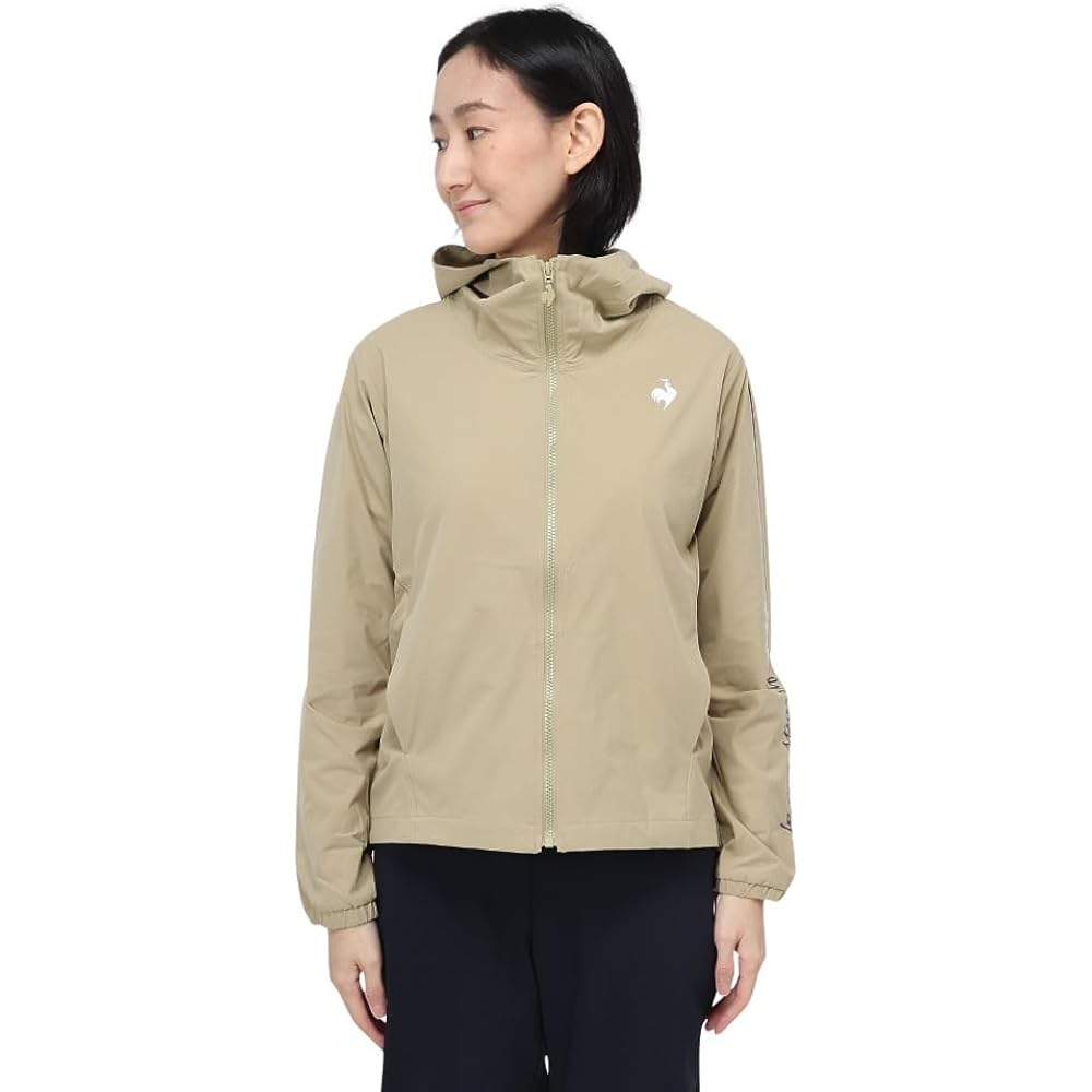 [Le Coq Sportif] Jersey Stretch Cloth Jacket, Water Repellent, Stretch, Hooded, Simple, Women's