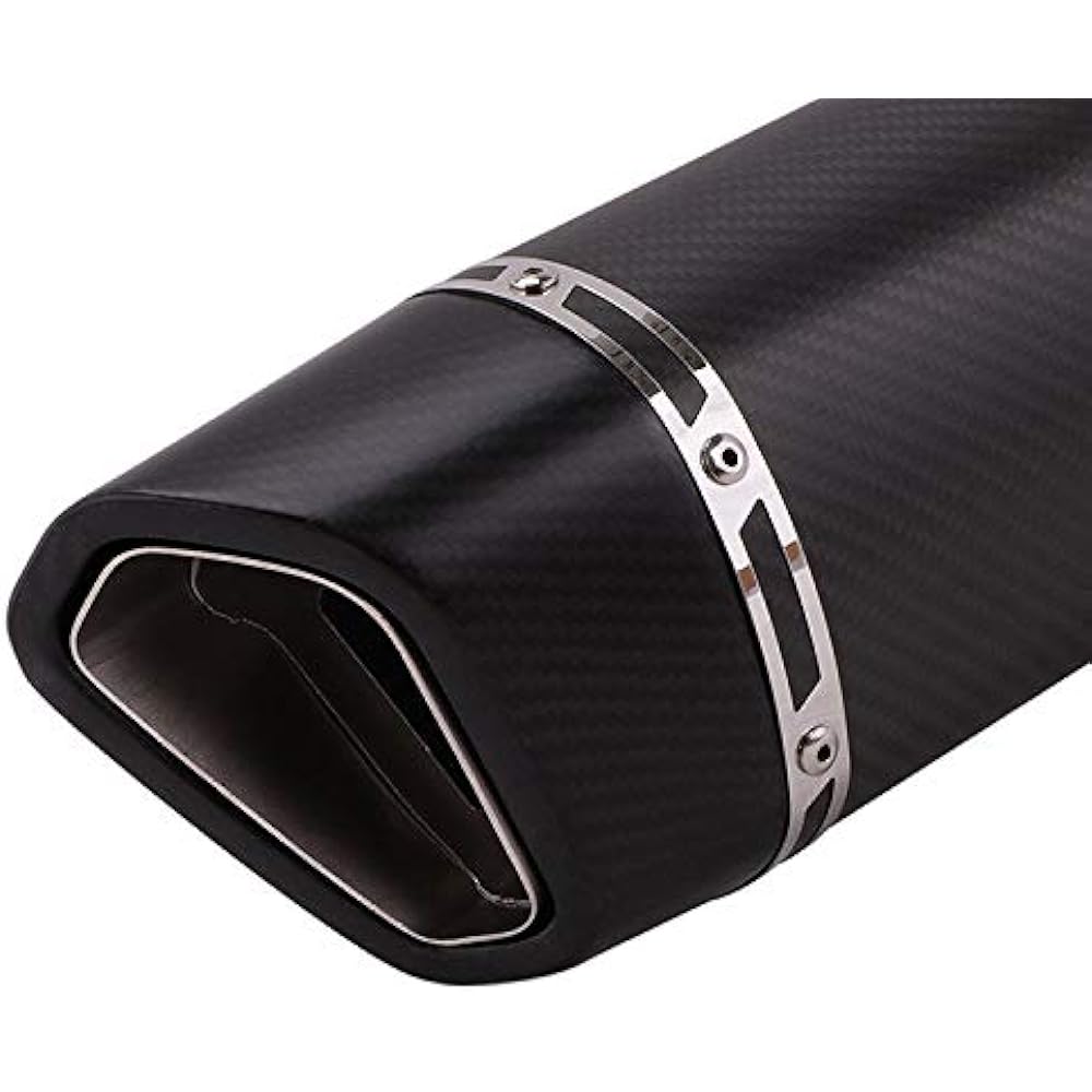 Bike Slip-on Muffler Bike Silencer Stainless Steel + Carbon General Purpose 50.8mm Length 470mm