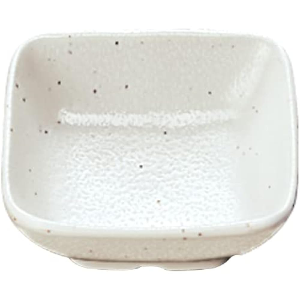 MARUKEI Small Plate/Correct Square Small 7.3 x 7.3 x H3cm 60ml Powder Pull, Made in Japan, Break-resistant, Dishwasher Safe, Stackable "Takumi-an" G151 KOH, Set of 20 [Commercial Set]