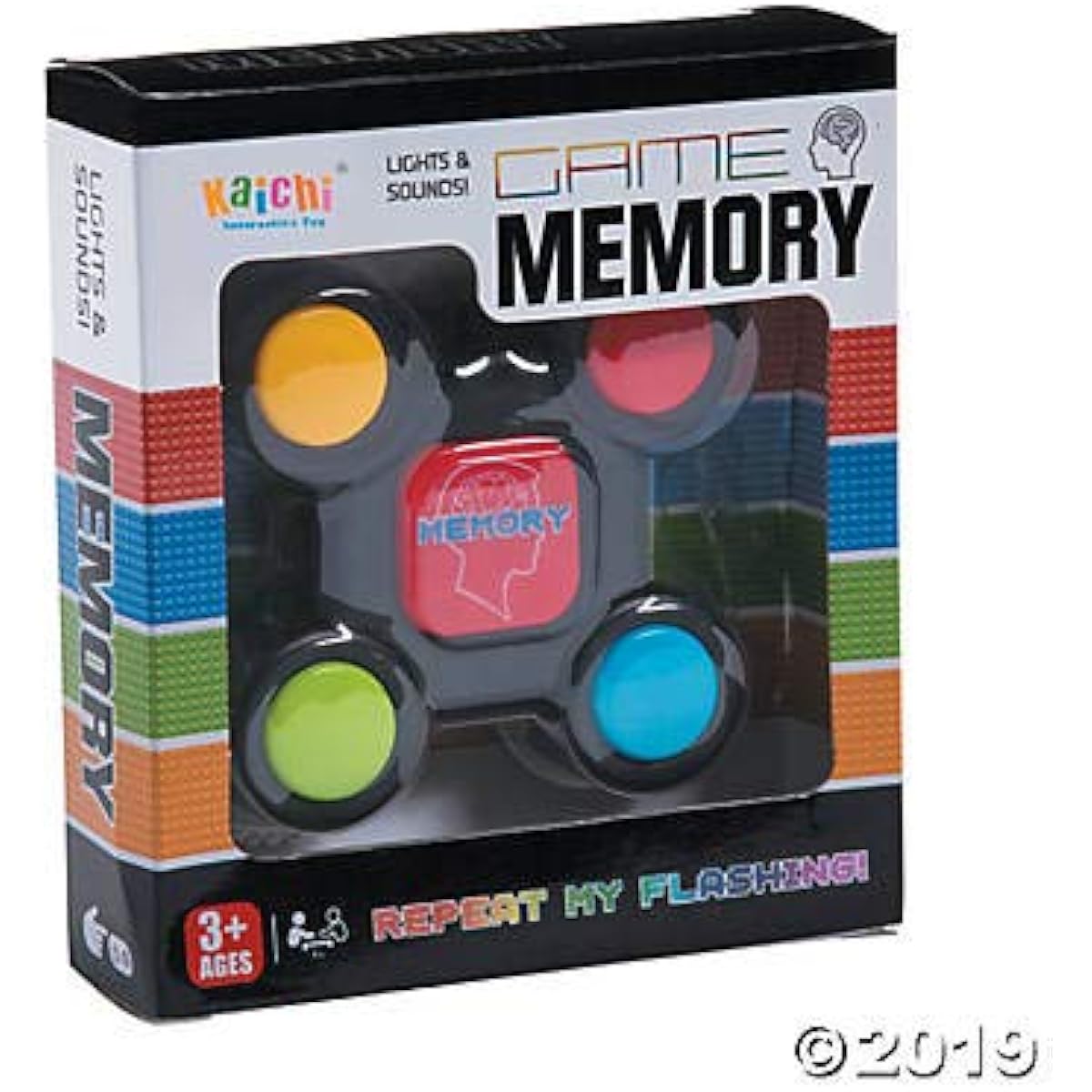 Handheld Light Up Memory Game Fun Learning Toy for Kids with Electronic Battery Junior Size