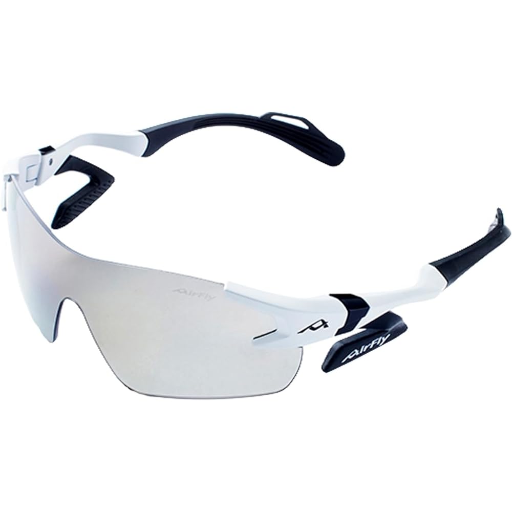 Nose Padless Sports Sunglasses AirFly AF-301 C-2 White Matte Unisex Unisex