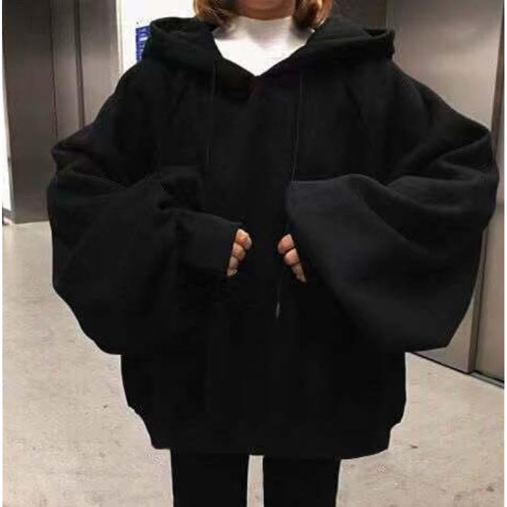 [emptio] Moe Sleeves Darugi Long Sleeve Loose Parka Hoodie Women's Sweatshirt Over Tops