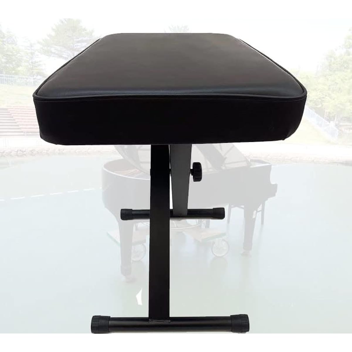 Piano stool, keyboard bench, 40cm wide, foldable, 3 height adjustment levels, seat cushion