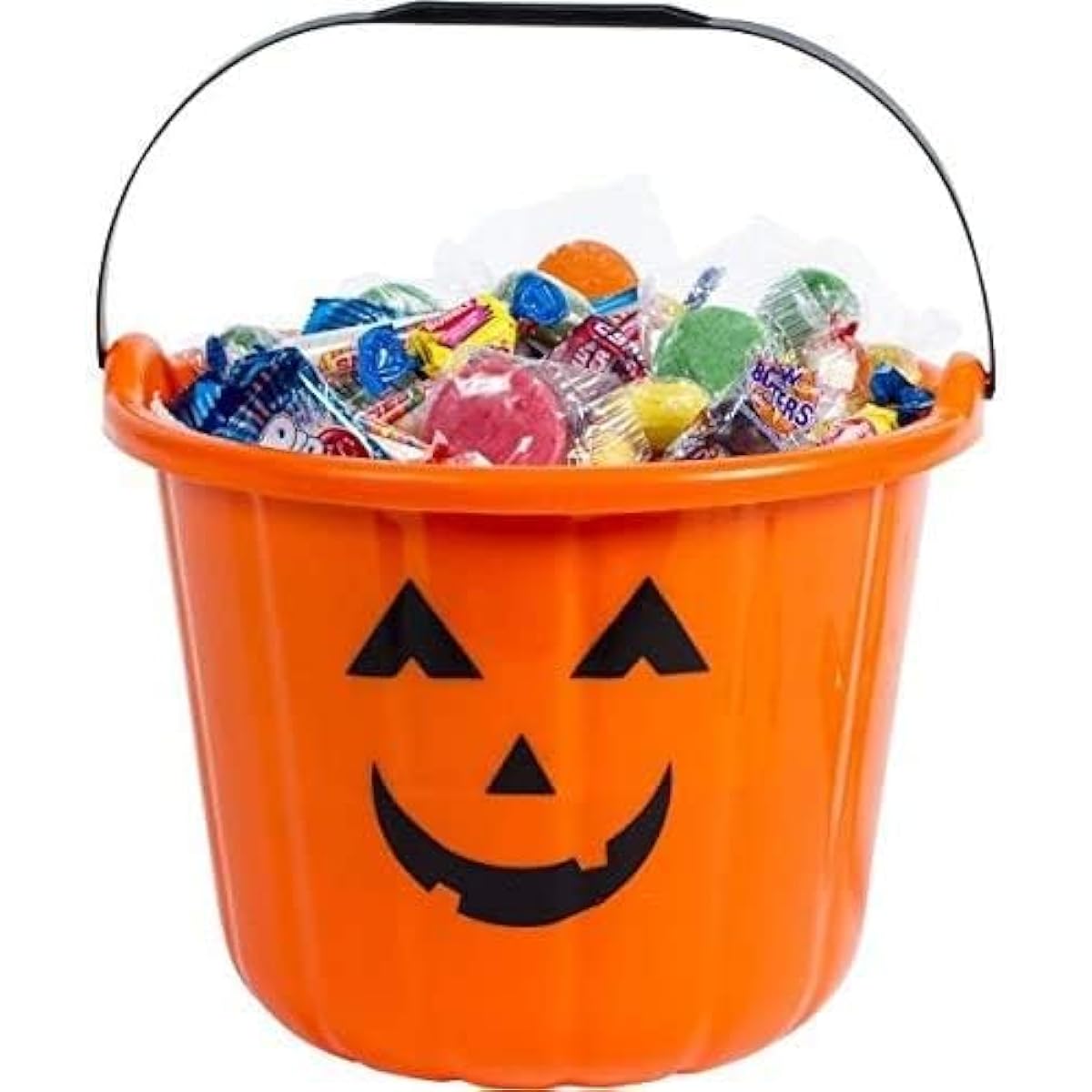 Amscan 3pc Candy Halloween Pumpkin Bucket Orange Party Favors Plastic 6" x 8"
