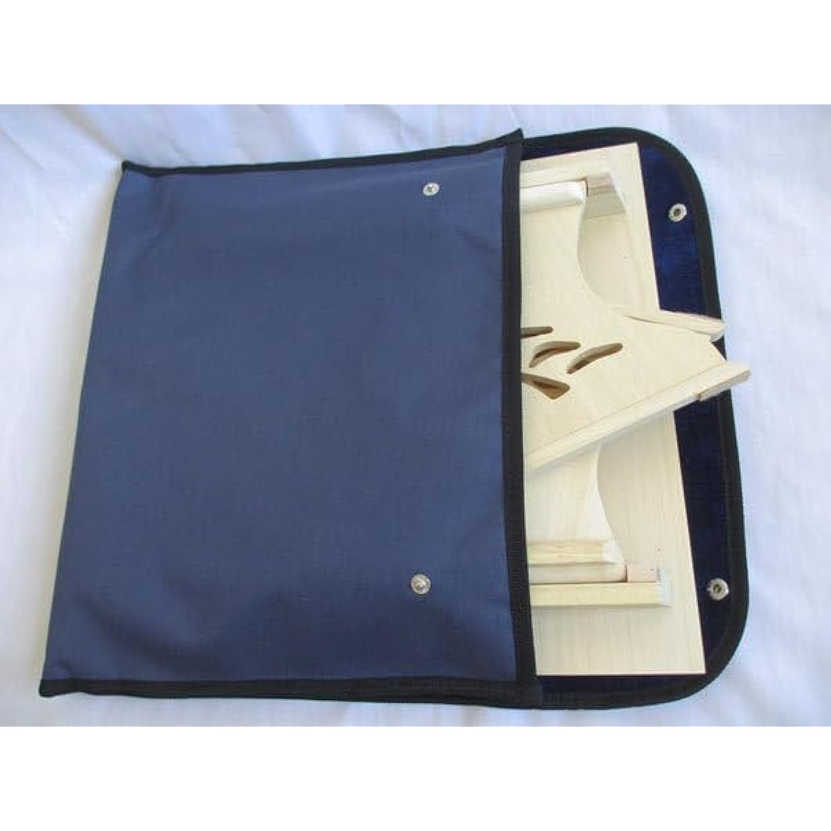 Folding seated openwork stand for Japanese music, with case