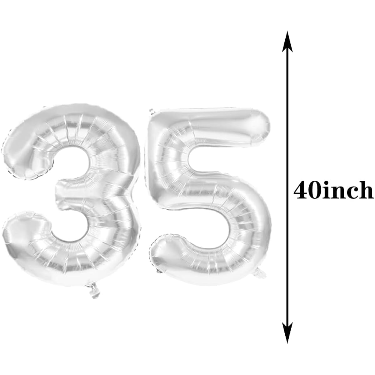 35th Birthday Decorations Party Supplies,Silver Number 35 Balloons,35th Foil Mylar Balloons,Latex Balloon Decorations,Great 35th Birthday Gifts for Girls,Women,Men,Photo Props.
