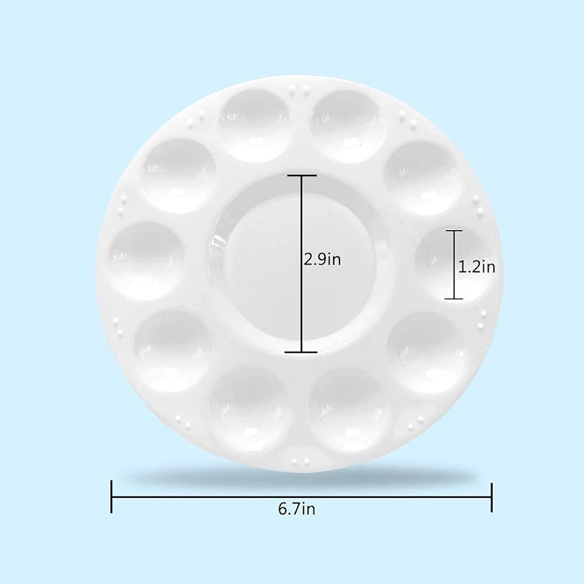 Hulameda Paint Tray Palette 60 Pieces Kids Paint Tray Plastic Paint Palette for Student Painting/DIY Crafts/Home/Kindergarten/School Play Party