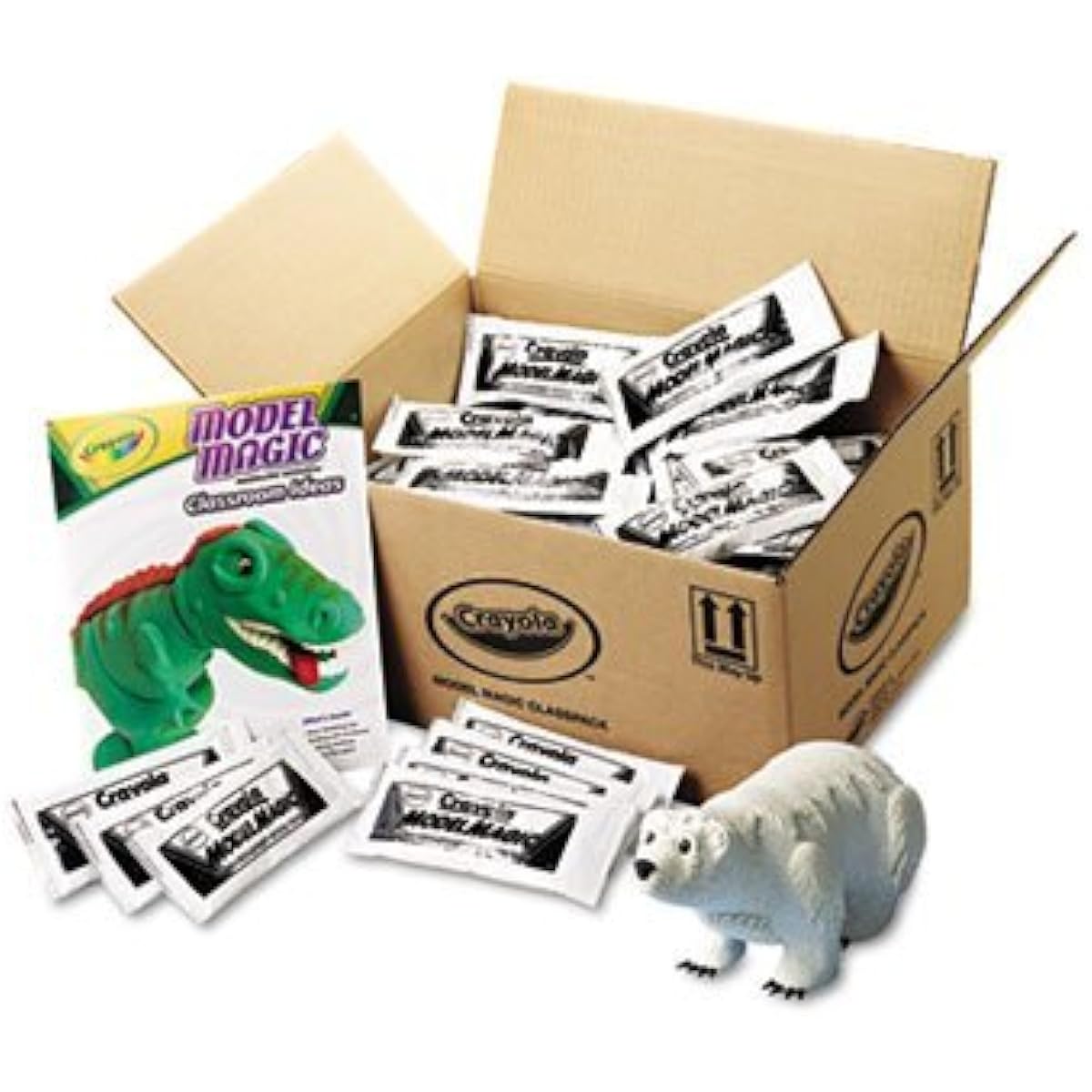 Crayola Model Magic Self-Cure Modeling Compound, 75 oz Pouches per Box, White