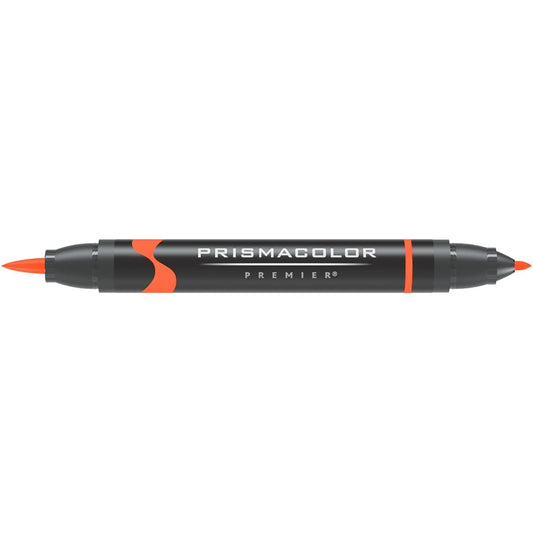 Prismacolor Premier Double-ended Brush Tip Marker, Pale Vermilion, 014