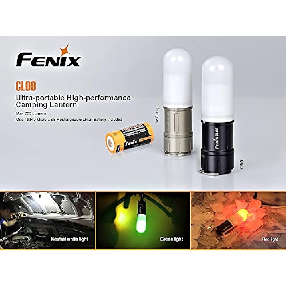 FENIX Camping Lantern Gray 136mm CL Maximum Brightness 650 Lumens USB Rechargeable CL30R