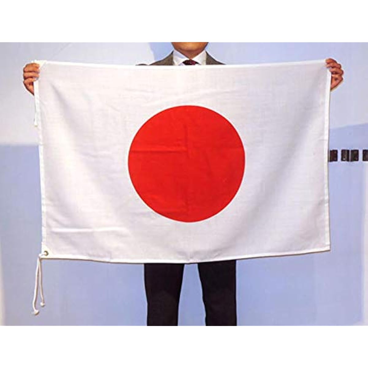 Japanese flag, Hinomaru, made in Japan, Exlan fabric (100% durable acrylic), H70 x W105cm, with eyelets on top and bottom left