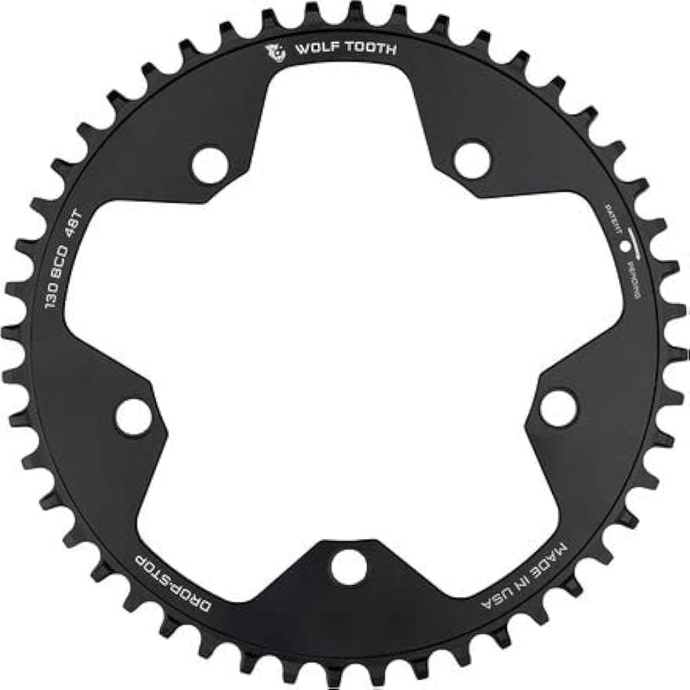 Wolf Tooth 130 BCD 5 Bolt Chainring 48T compatible with SRAM Flattop Chainring