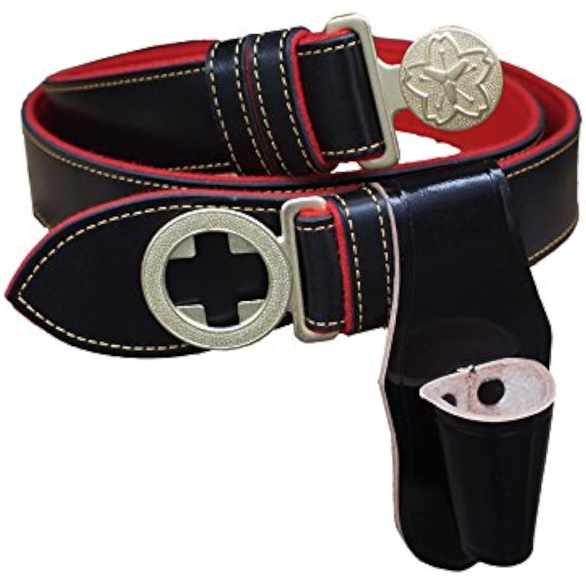 [Firefighter uniform] Band for flag bearer's belt, with flag basin, flag bearer's band