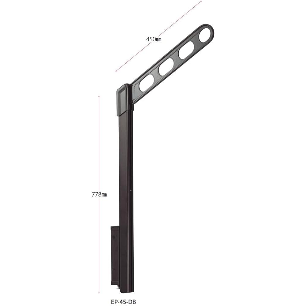 Kawaguchi Giken Waist wall clothesline Hoscreen EP-45-DB Dark Bronze 2 pieces 1 set