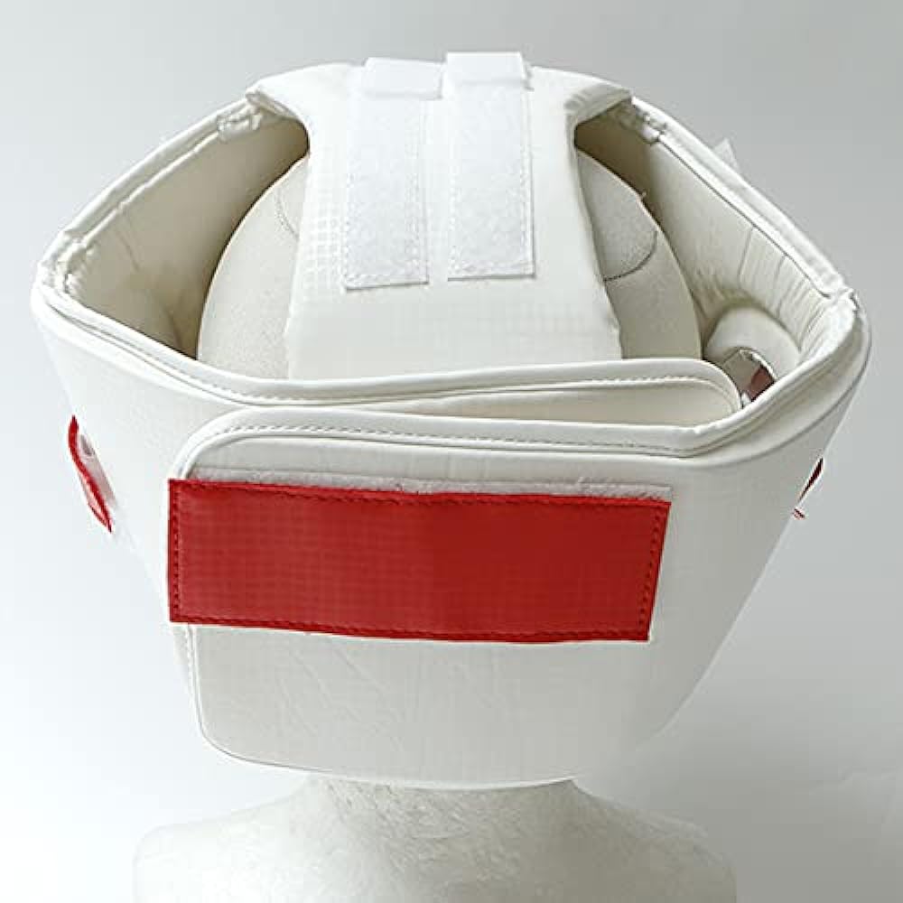 ISAMI Karate Head Guard II TN-10 // ISAMI Men's Gold with Red Corner Tape Wire Mesh Headgear Karate Full Contact Full Control Practice Dojo Gym Protective Gear
