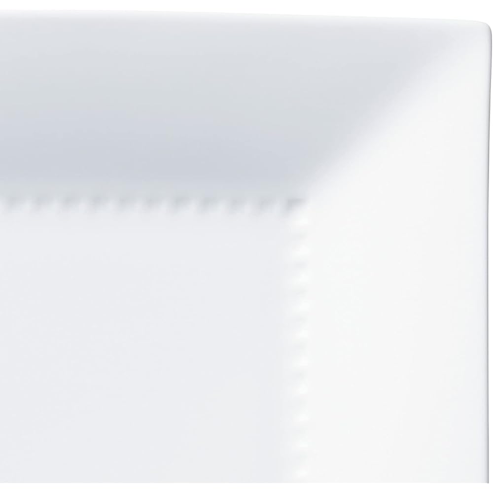 Noritake Square Plate (Pair Set) 23cm Rizmo White Microwave Safe Dishwasher Safe 2 Pieces Fine Porcelain P5342A/1610