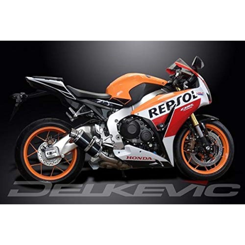 DELKEVIC Slip-on Carbon Oval Muffler HONDA CBR1000RR FIREBLADE EU 2014-2016 225mm KIT03CB