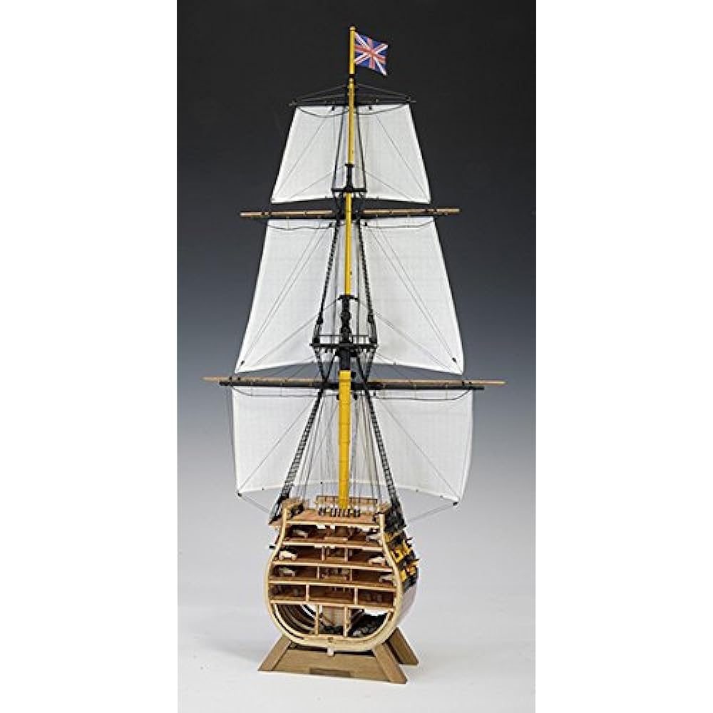 Woody Joe 1/160 Royal Navy Victory Cut Model (With Sail) Wooden Model Unpainted Assembly Kit