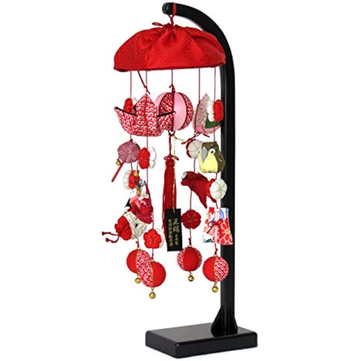 Kenmei Hanging Decoration, Hanging Doll, Pure Silk, 332347, Height 41cm, Stand Included, Hanging Doll, Hanging Ball, Hina Doll, Hina Doll, Celebration Item