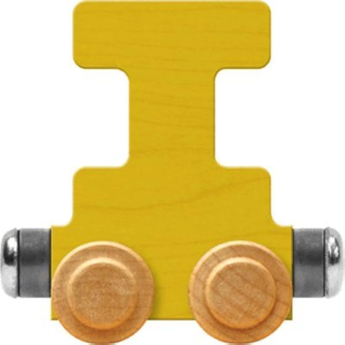 Maple Landmark NameTrain Bright Letter Car I - Made in the USA (Yellow)