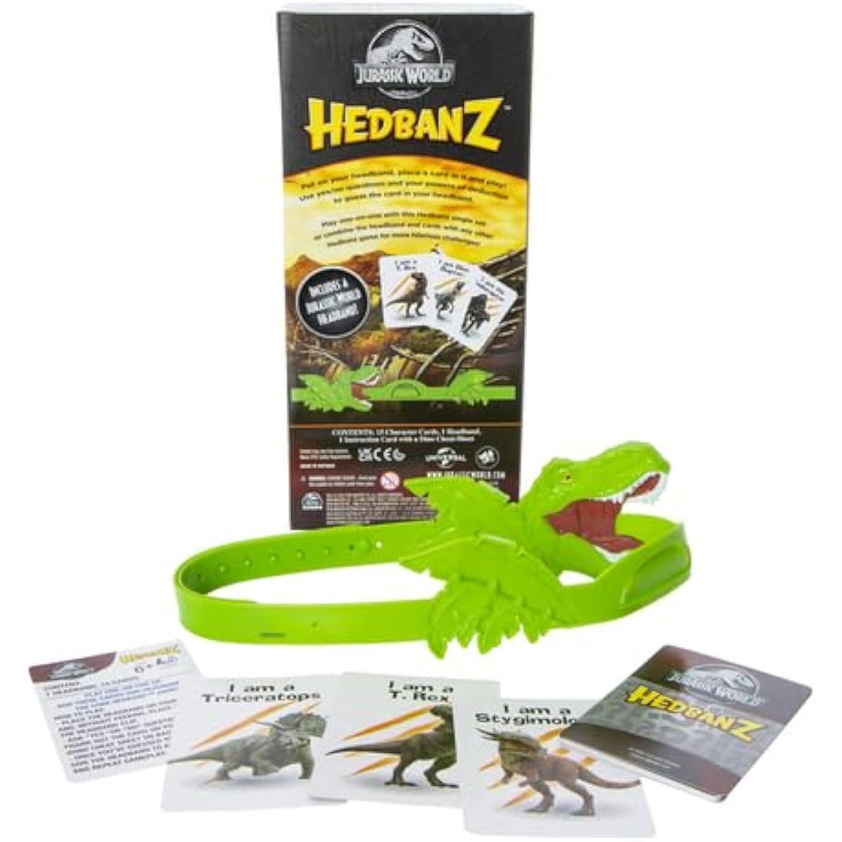 Spin Master Games Jurassic World Headbangs Family Games Night Games What Am I?