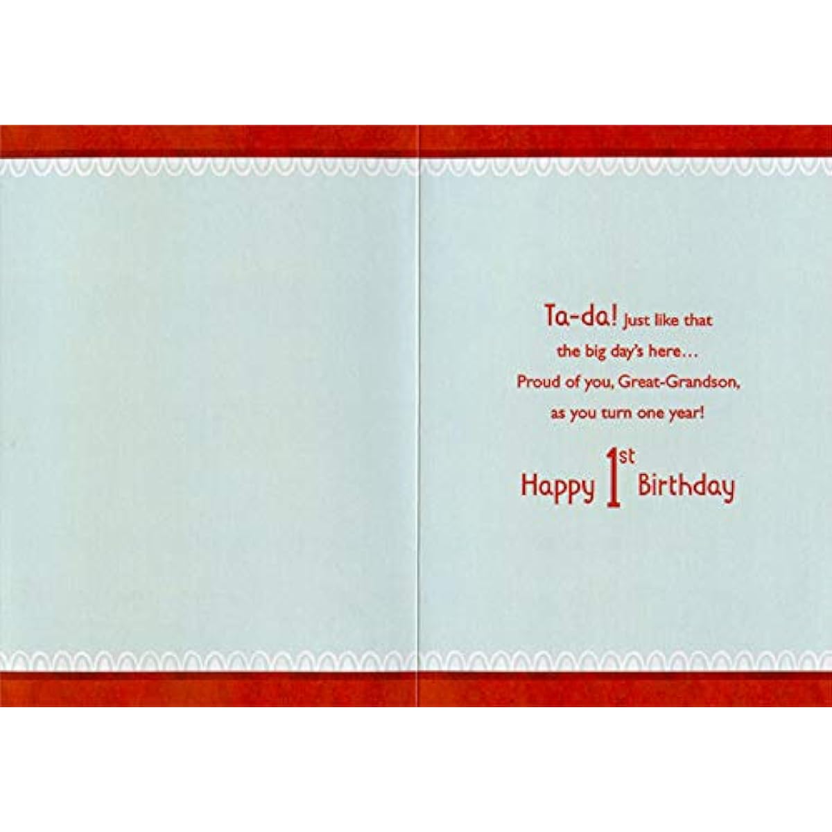 Designer Greetings Lion on Circus Stand Boy 1 Year Old: First Great Grandson's Birthday Card