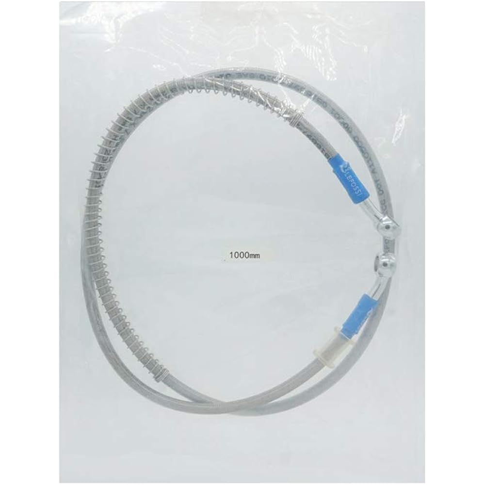 SYUU 1000mm 100cm M10 Reinforced Hydraulic Brake Oil Hose Line Banjo Fitting Stainless Steel End Braided Cable for Motorcycle Pit Dirt Bike Enduro Motocross Street Bike Sport Bike