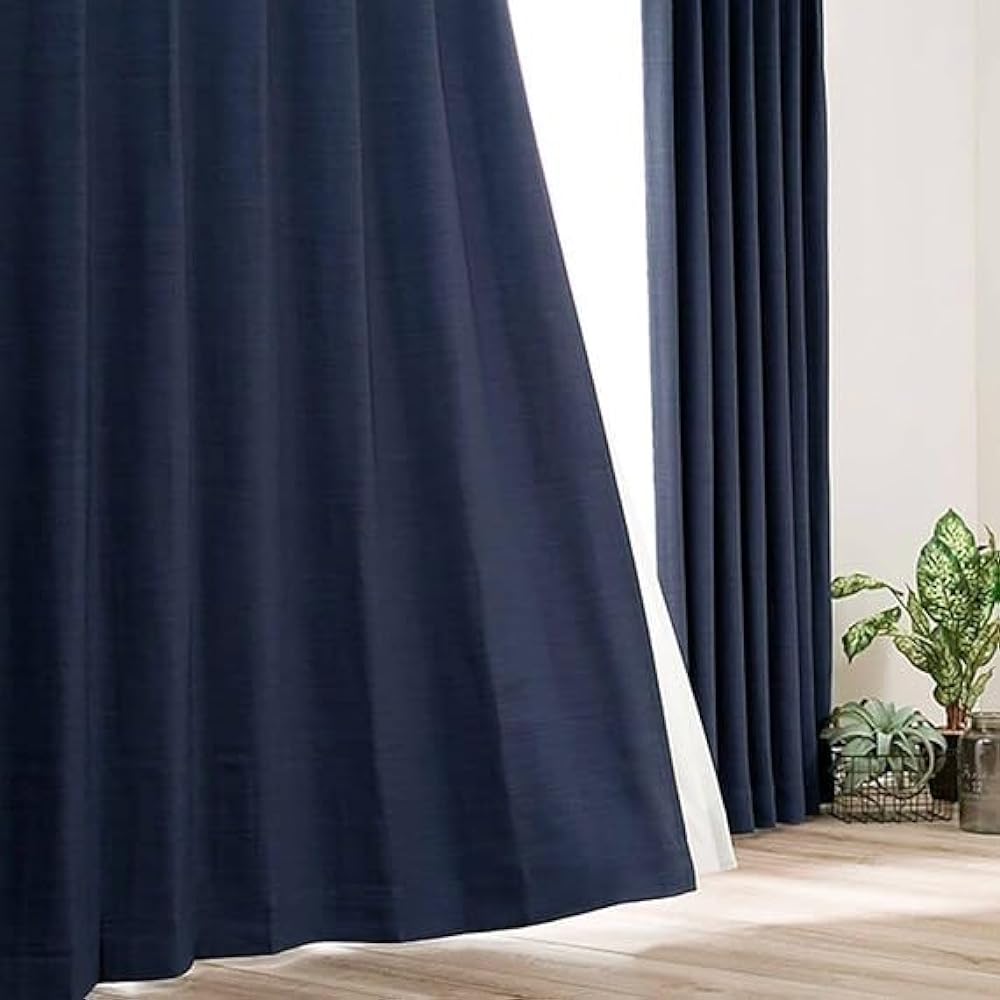 NITORI 7312232 Class 1 Blackout/Flame Retardant/50 Size Curtain Palette 2 Navy 100X200X2