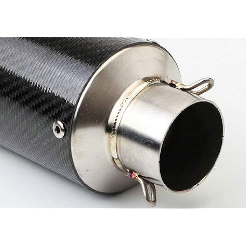 Bike Slip-on Muffler Bike Silencer Stainless Steel + Carbon General Purpose 50.8mm Length 350mm