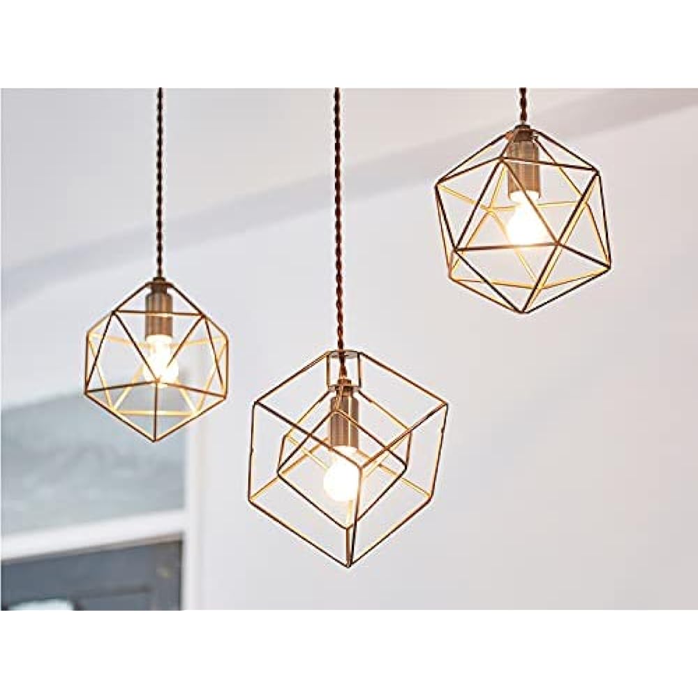 Interform Pendant Light LT-1093SQ Brace L Without Bulb/Sold Separately Cube Square L Size Gold