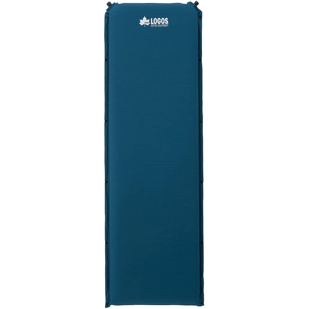 LOGOS (Double Valve/High Density Elasticity) 100 Self-Inflating Mat/SOLO 72884190 Blue (Approx.) Width 61 x Depth 186.5 x Height 10 cm (including edges)