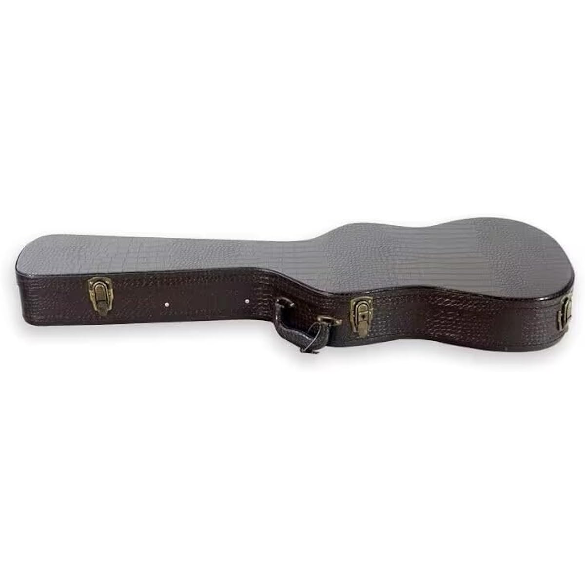 ST High Grade Electric Guitar Hard Case, Wooden Hard Shell Protective Carrying Case Fits Stratocaster/Strato-Style Guitars with Locking Latch Pad (Brown)