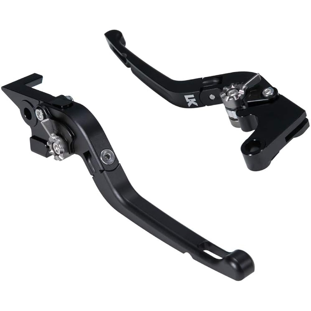 U-KANAYA Foldable Aluminum Billet Lever Left and Right Set TYPE-R Matte Lever: Matte Black/Adjuster: Matte Gold Yamaha [YZF-R25] [YZF-R3] [MT-25] [MT-03]