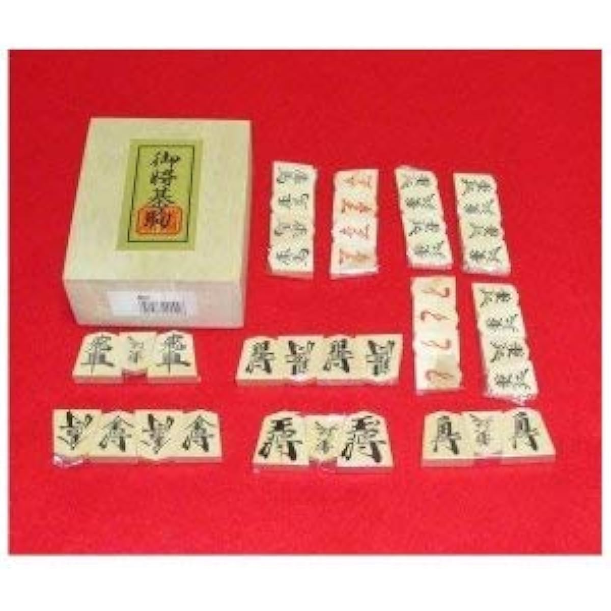 Shogi set: Shinkei 1-inch tabletop shogi board (jointed) Wooden shogi pieces