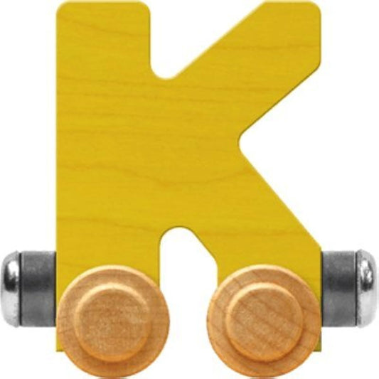 NameTrain Bright Letter Car K - Made in USA Yellow 10011Y