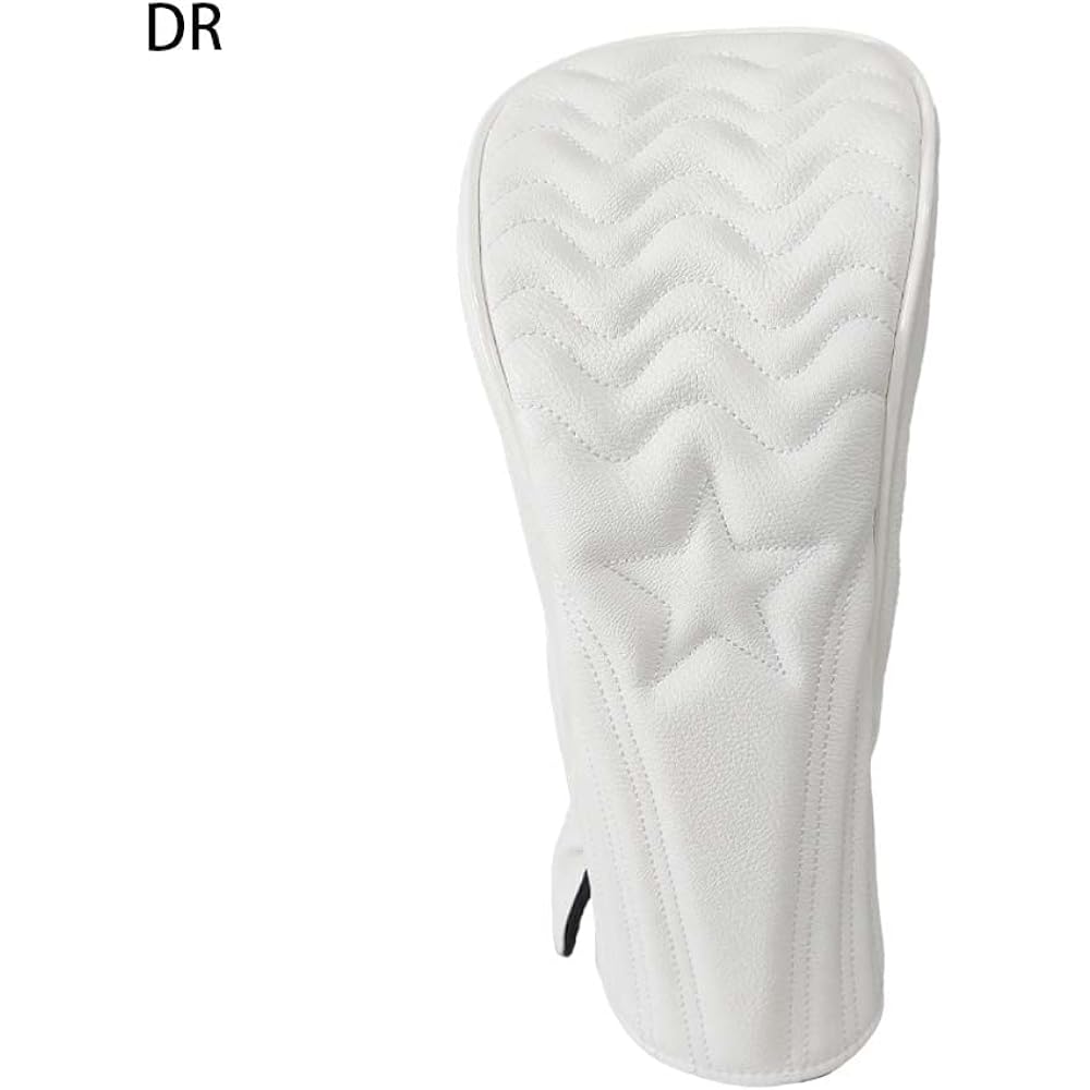 High quality PU leather golf head cover for driver 440cc 460cc wood utility UT cover STAR STAR black white