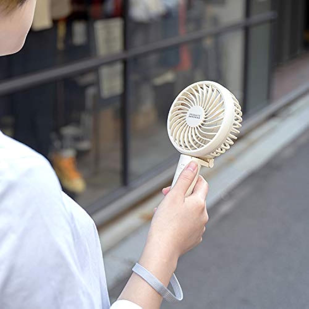 PRISMATE Silent Handy Fan with Aroma Tray (OW (Off White))