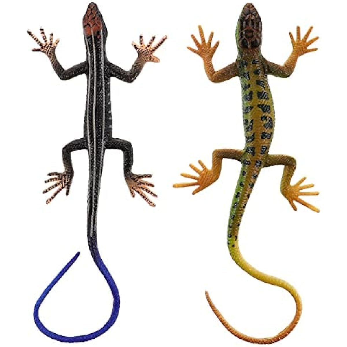 NUOBESTY 2pcs Realistic Fake Lizard Artificial Model Reptile Lizard Plastic Lizard Action Figure Trick Play